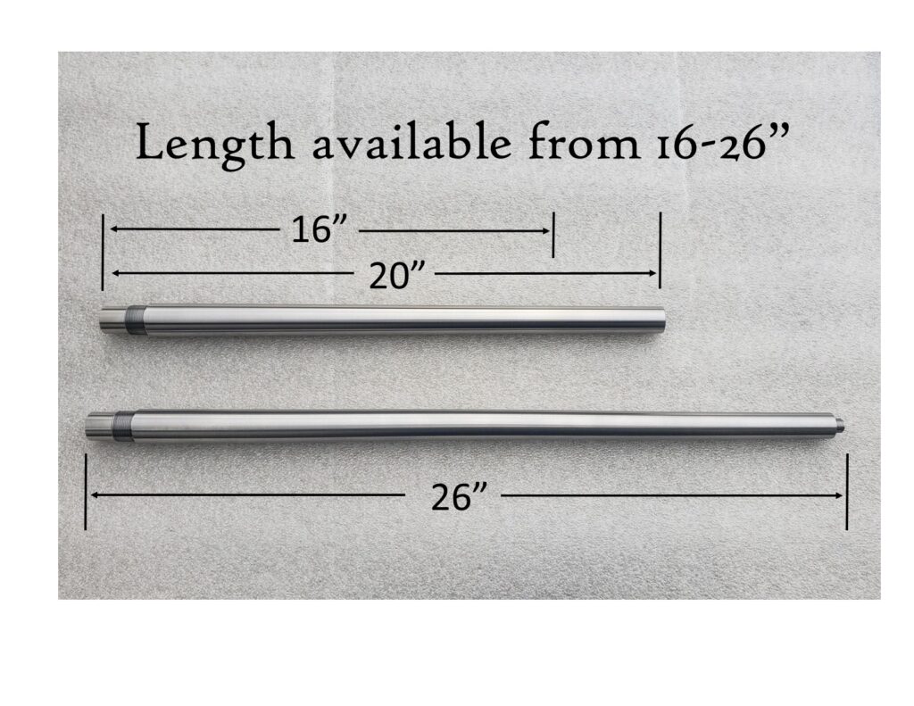 A picture of the length of each rod.